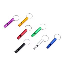 4PCS Aluminum Emergency Whistle Keychain Loud Survival Camping Safety
