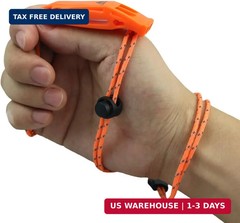 LuxoGear Emergency Whistles with Lanyard Safety Whistle Survival Shrill Loud Bla