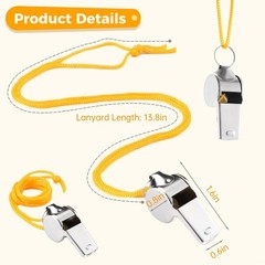 100 Athelet Whistles, 304 Stainless Steel Whistles Bulk, Waterproof Whistles …
