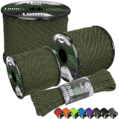 Paracord Reflective 1000lb, 50/100/200/500/1000ft 4mm, 13 Strand Paracord Rop…