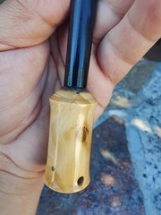 bushcraft 5″ x 1/2 » ferrocerium rod yew wood handle | Ferro rod | mischmetal