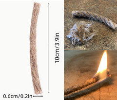 10 Magnesium Shaving Bags + 20 Wax Ropes Fire Starter Kit Camping Hiking Outdoor