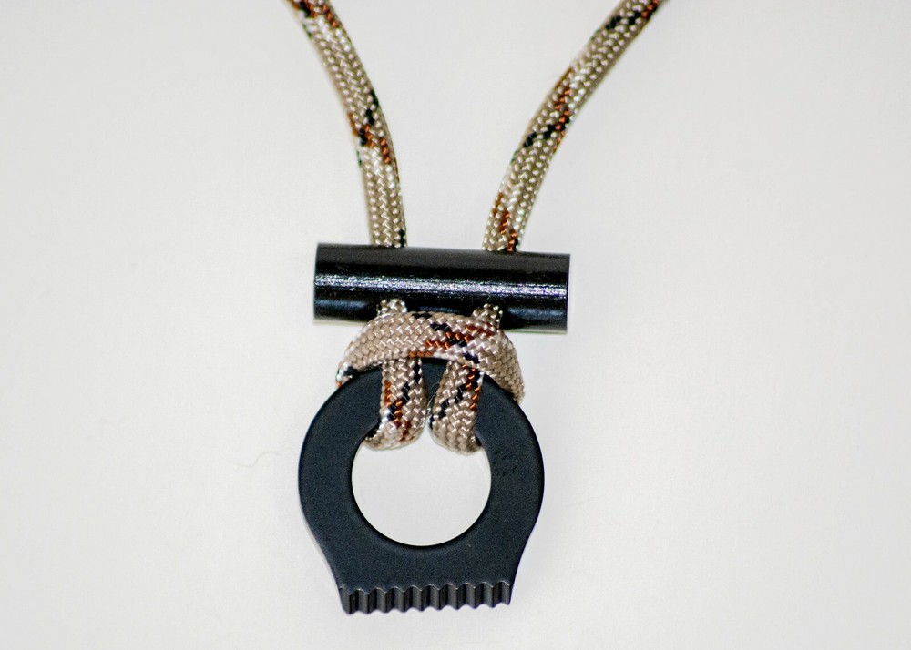Fire Starter Adjustable Necklace With Fish & Fire 550 Paracord Survival Gear