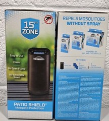2x THERMACELL Patio Scent Free Mosquito Protection Repeller 15ft Zone Graphite