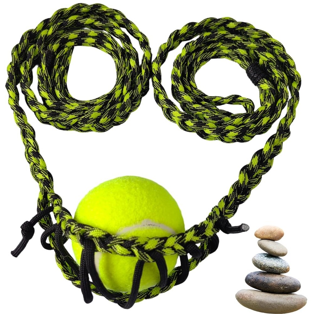 Paracord Balearic Shepherd Sling, 63 Inch Handcrafted Braided Slingshot, Roma…