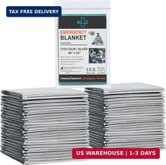 General Medi Emergency Blanket (12-Pack),Emergency Silver Foil Blanket- Perfect