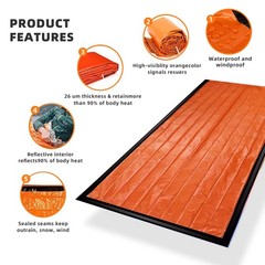 Emergency Sleeping Bag, Survival Sleeping Bag, Survival Bivy Bag First Aid Rescue…
