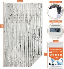 Phafaloop 10 Pack Emergency Thermal Blanket Survival Mylar Blankets for Outdo…