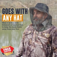 OutdoorEssentials Gray 1 Piece Mosquito Head Net Bug Face Cover