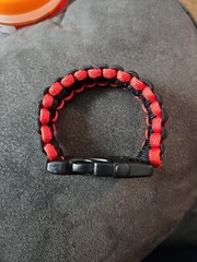 Paracord Bracelet Black And Orange