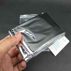 emergency rescue 2 space thermal mylar blankets – SILVER both SIDES 52 x 84