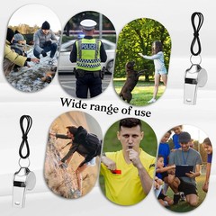 Metal Whistle 100Pcs with Lanyard Stainless Steel Sports Whistles Loud Sound