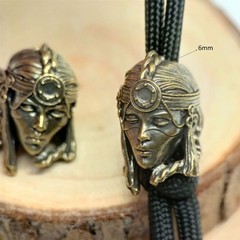 Lanyard Bead Tribal Female Soldier Parachute Cord Beads Vintage Charm Bead