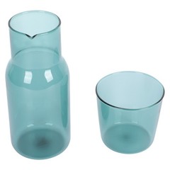Water Glass Bottle Set Travel Drinking Cup Reusable Cups Pitcher
