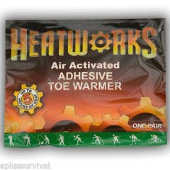 2 Pairs Heat Works Toe Foot Shoe Warmers Snow Cold Emergency Survival Kits