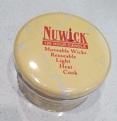 Nuwick 120 Hour Emergency Candle Moveable Wicks Reusable, Light, Heat & Cook