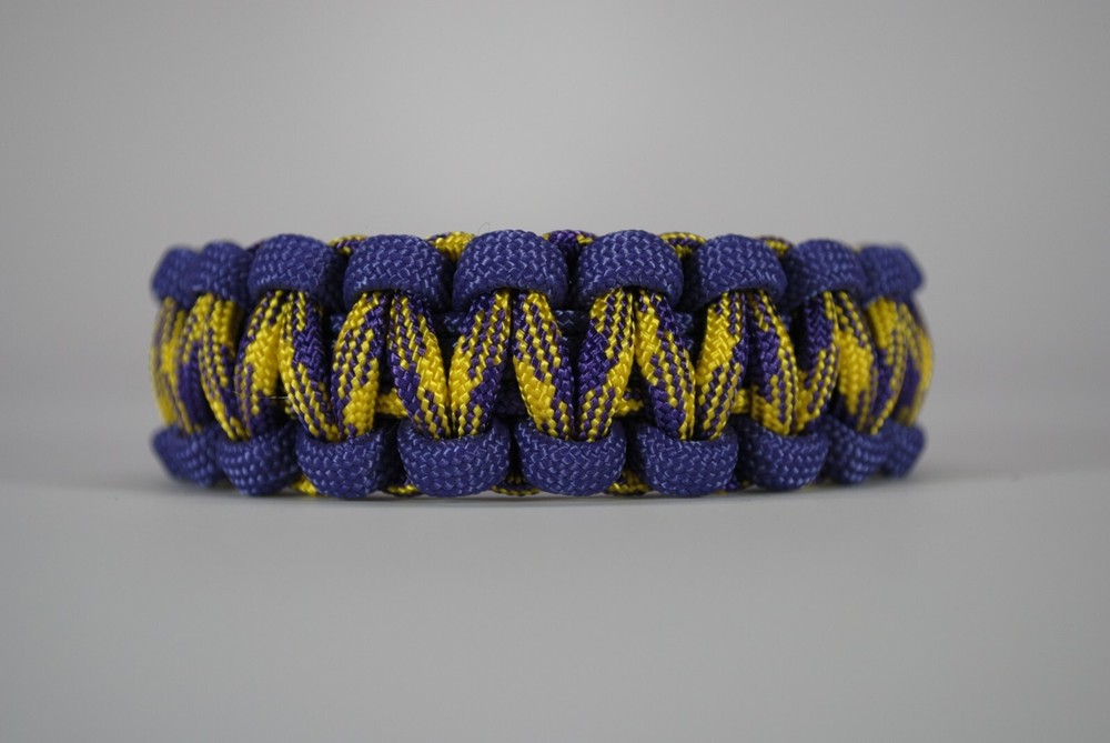550 Paracord Survival Bracelet Cobra Purple/Grapevine «Made in the USA»