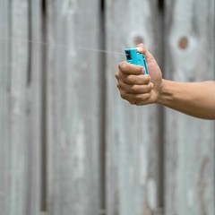 POLICE MAGNUM OC Keychain Pepper Spray Self Defense 1 Blue 1 Teal Molded .50oz