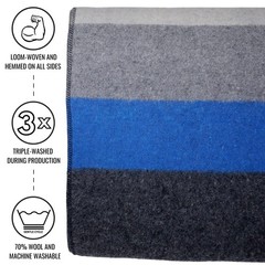 Mt. Rainier Wool Blanket Over 4 Pounds Warm, Heavy, Washable, Large | Great…