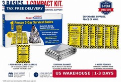 The Survival Box, 1-Person, 3-Day Emergency Kit Includes 5 Year Em