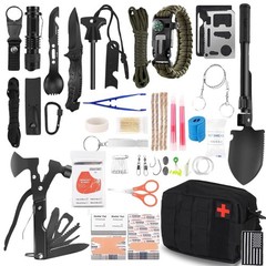 Survival Kit and First Aid Kit, 142Pcs Survival Gear & Equipment, for Men Dad Hu