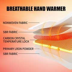 10 Pack Hand Warmers Disposable – Up to 15 Hours of 15 Hours, Creamy white