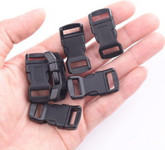 60 Pack 1/2″ Paracord Buckles Clips, Curved Paracord Bracelets Buckle, Plastic S