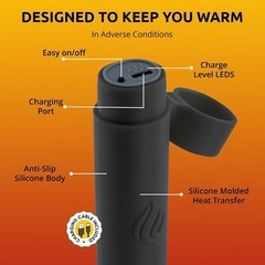 POWERPAW Rechargeable Hand Warmer Portable Electric Small, Black 501 Single