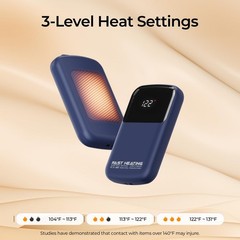 AI Hand Warmers Rechargeable 2 Pack, 3 Heat Levels 2-Pack, Blue 2Pack