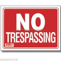 2 Pack – No Trespassing 9″x12″ Caution Safety Sign Home Business Office Yard
