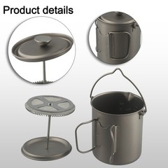 Sleek and Functional Titanium Coffee Cup for Traveling and Backpacking