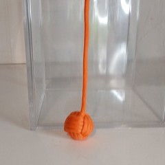 Orange 7″ Braided Nylon Paracord Monkey Fist Knot Keychain Lanyard 1pk (B3)