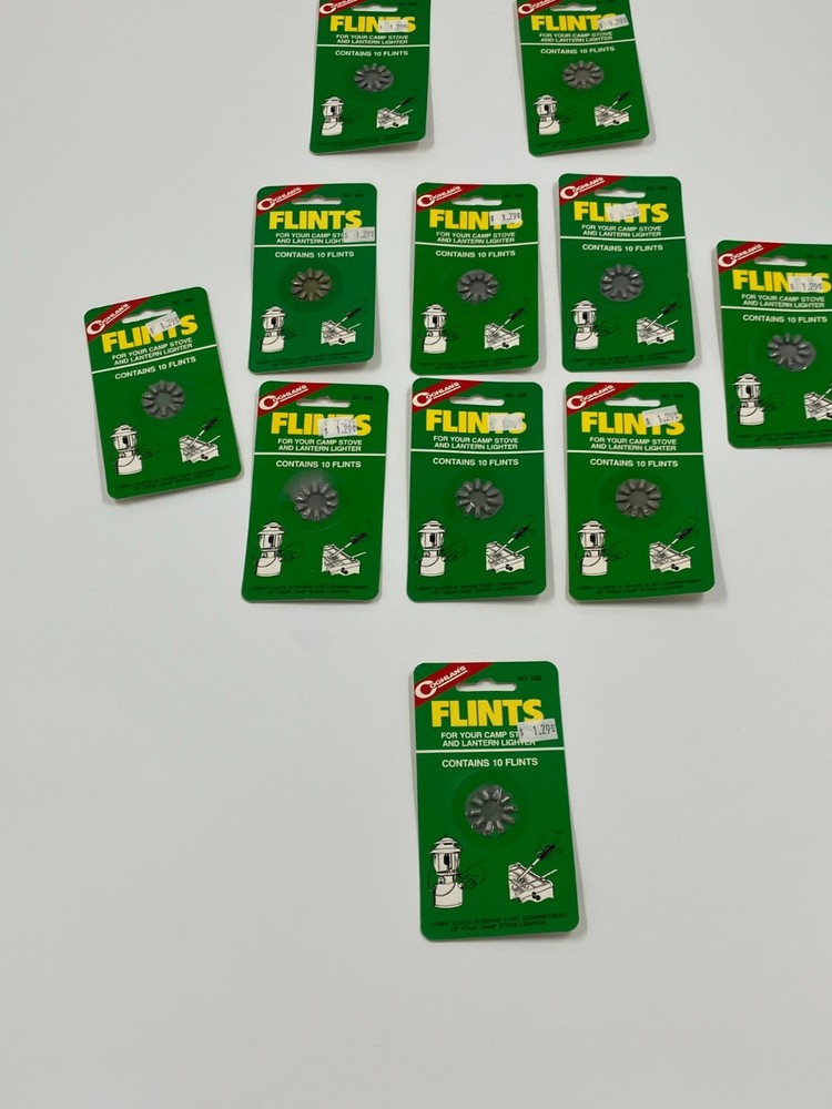 Coghlan’s Replacement Flints (10 Count) Camp Stove Lantern Lighter Vintage NOS