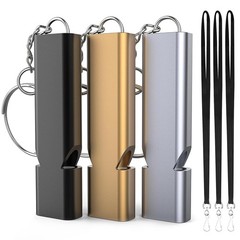 Whistles, 3-Pack Safety Survival Whistles with Lanyard Keychain, Survival Whi…