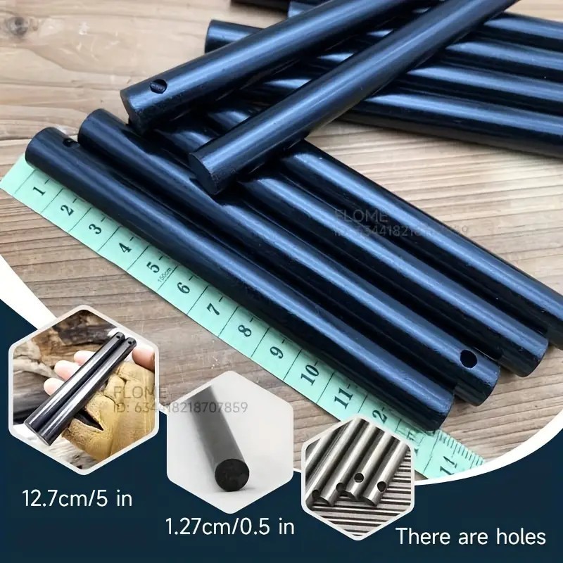 10 Pieces Huge 1/2 x 5″ Ferrocerium Rods Flint Fire Starter Survival Camping