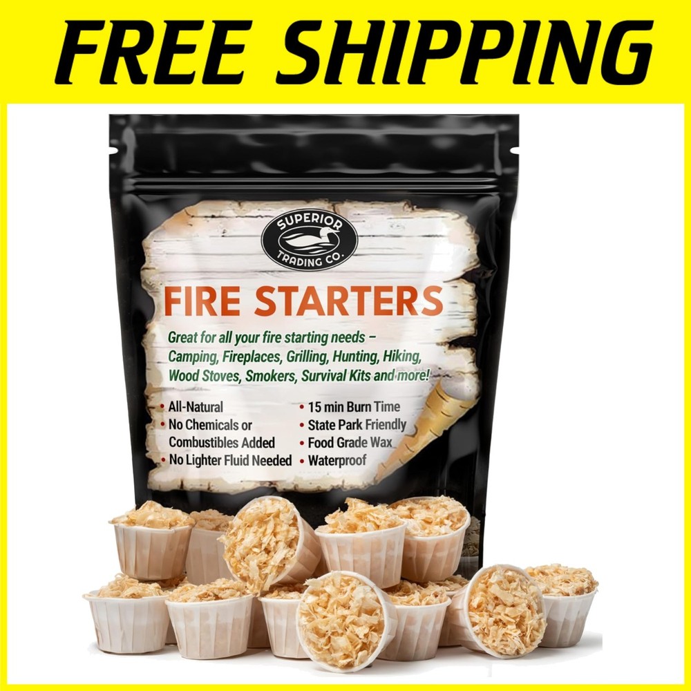 BBQ Grill Fire Starters – 30 Extra Large Pods