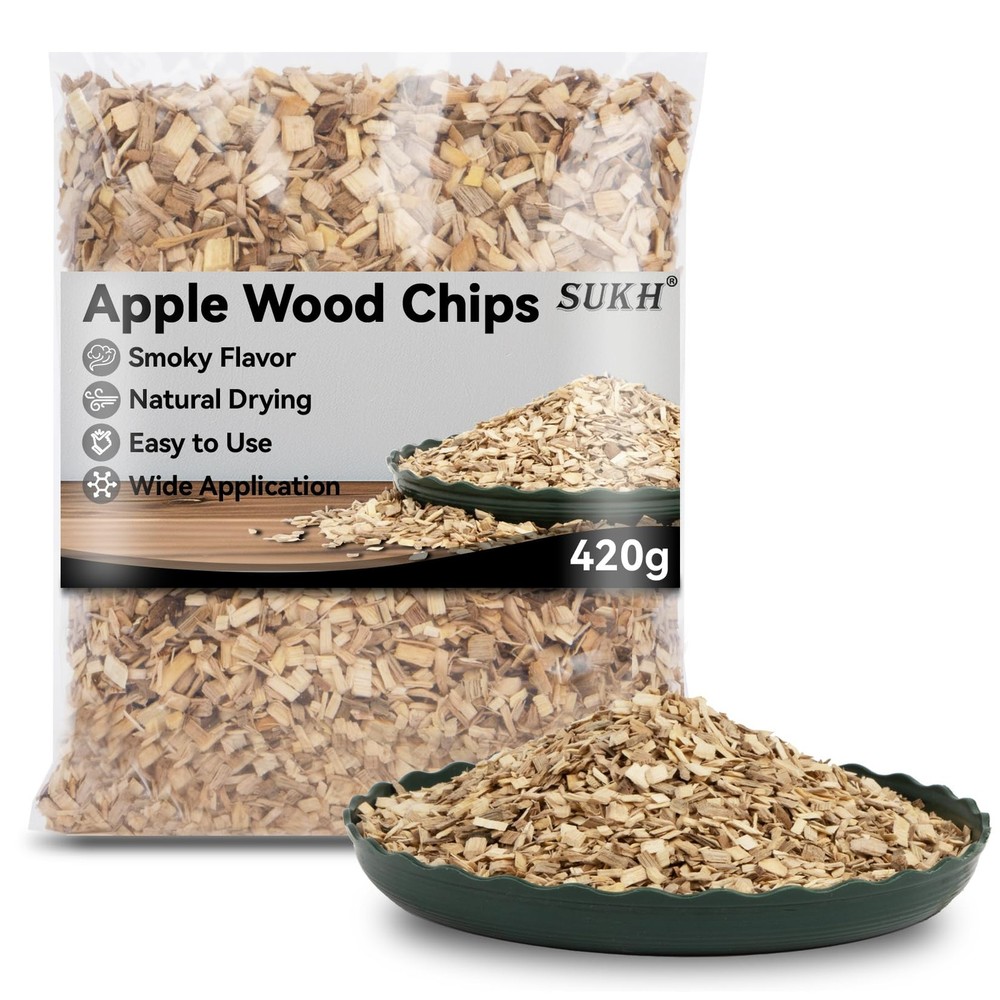 420G Apple Wood Chips for Smoker – Wood Smoker Chips