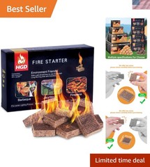 Rapid Ignition 32-Piece Fire Starter Squares – Perfect for Indoor & Outdoor Use