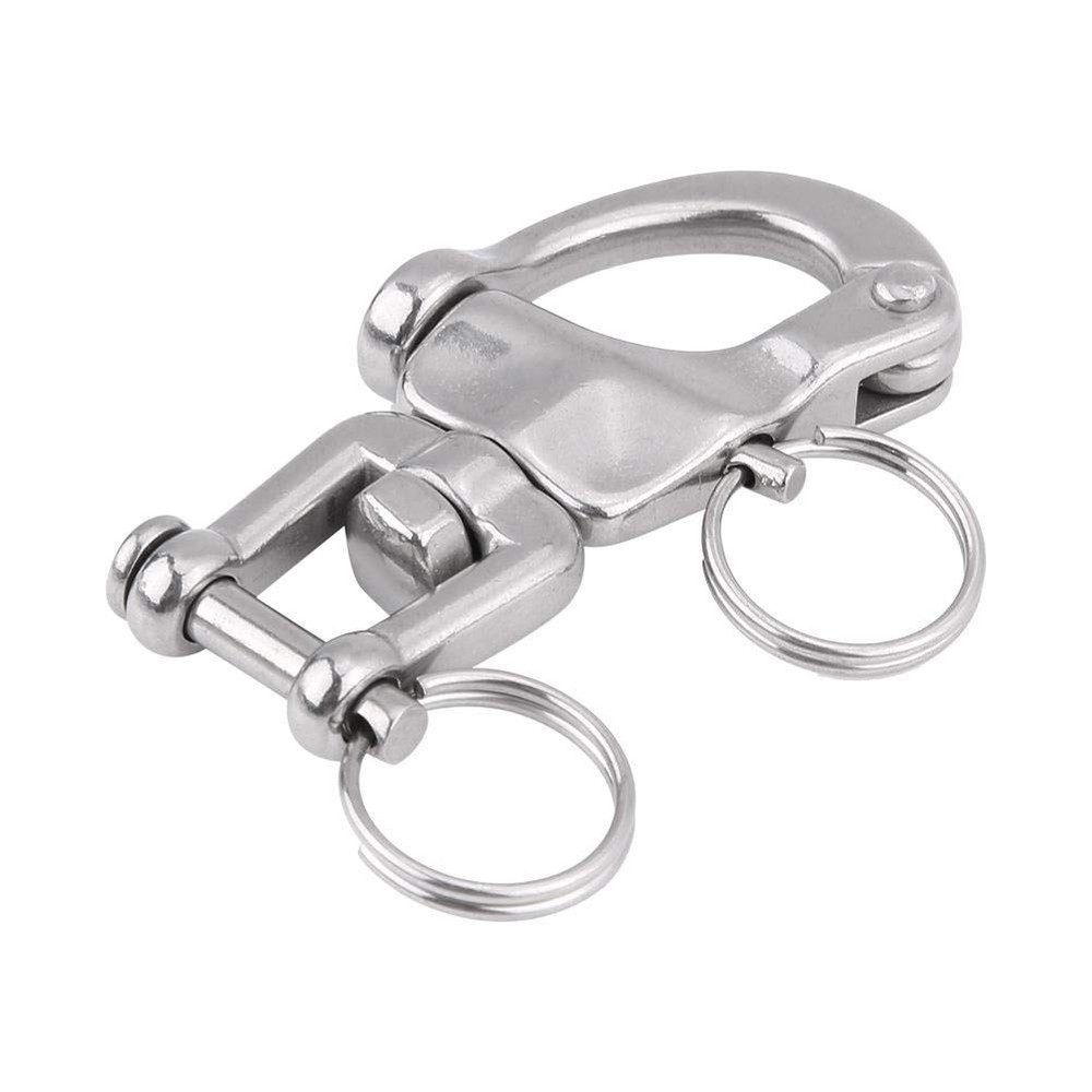 316 Stainless Steel Jaw Swivel Snap Shackle Sailboat Spinnaker Clasps 70mm