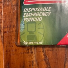 Coleman Orange Disposable Emergency Ponchos one size NEW Tennessee Vols Football