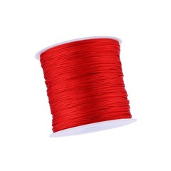 100M x 0.8mm Nylon Chinese Knot Cord Rattail Macrame Shamballa Thread String Red