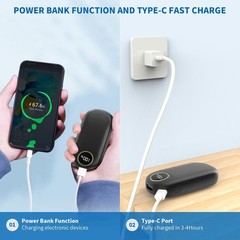 Hand Warmers Rechargeable, 7000mAh Electric Hand Warmers Single/Double Sided Hea