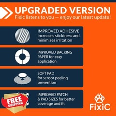 Fixic Libre 3 Sensor Covers Multi-Color Upgraded 25 Pack