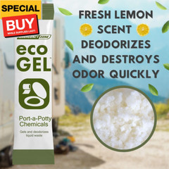 Eco Gel Port-a-Potty Chemicals – Liquid Waste Gelling and Deodorizing Powder