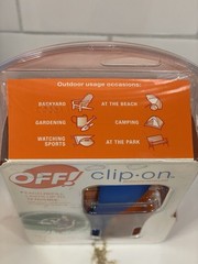 Off! Clip-on Fan Mosquito Protection Repellant 12 Hours Refillable Odorless New