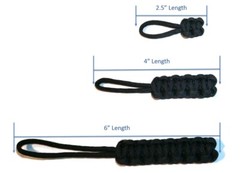 Paracord Zipper Pulls – Equipment Lanyards – ~2.5″ – Choose Color and Quantity