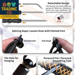 Paracord Marlin Spike-Pro Knotter Tools Lacing Needles Paracord Tools DIY Weavin