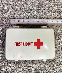 Vintage First Aid Kit 1980s Fraass Survival Partial Contents Durable Plastic