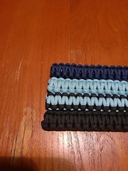 7″ Paracord Bracelet With Copper Wire Core – 4 Pack – GITD, Black, & Navy