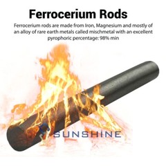 5inch Fire Starter Ferrocerium Rod Flint Stone Striker Survival Camping Stick
